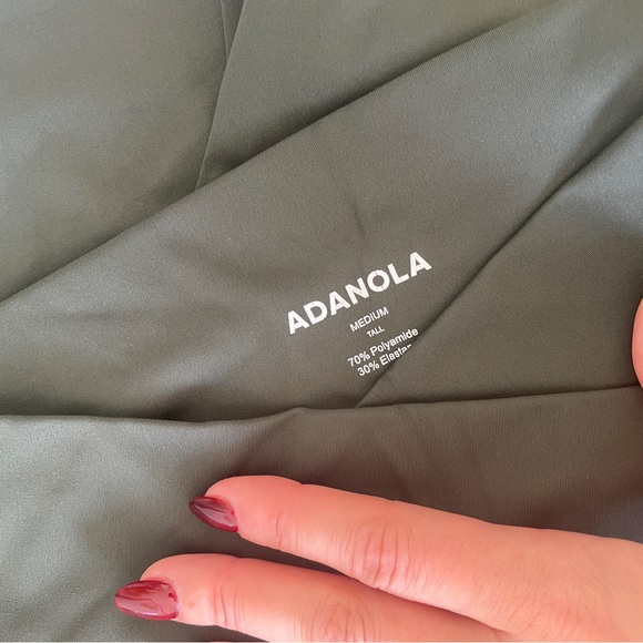ADANOLA Ultimate Legging & Sporta Bra M Dark Olive Set - Picture 5 of 10